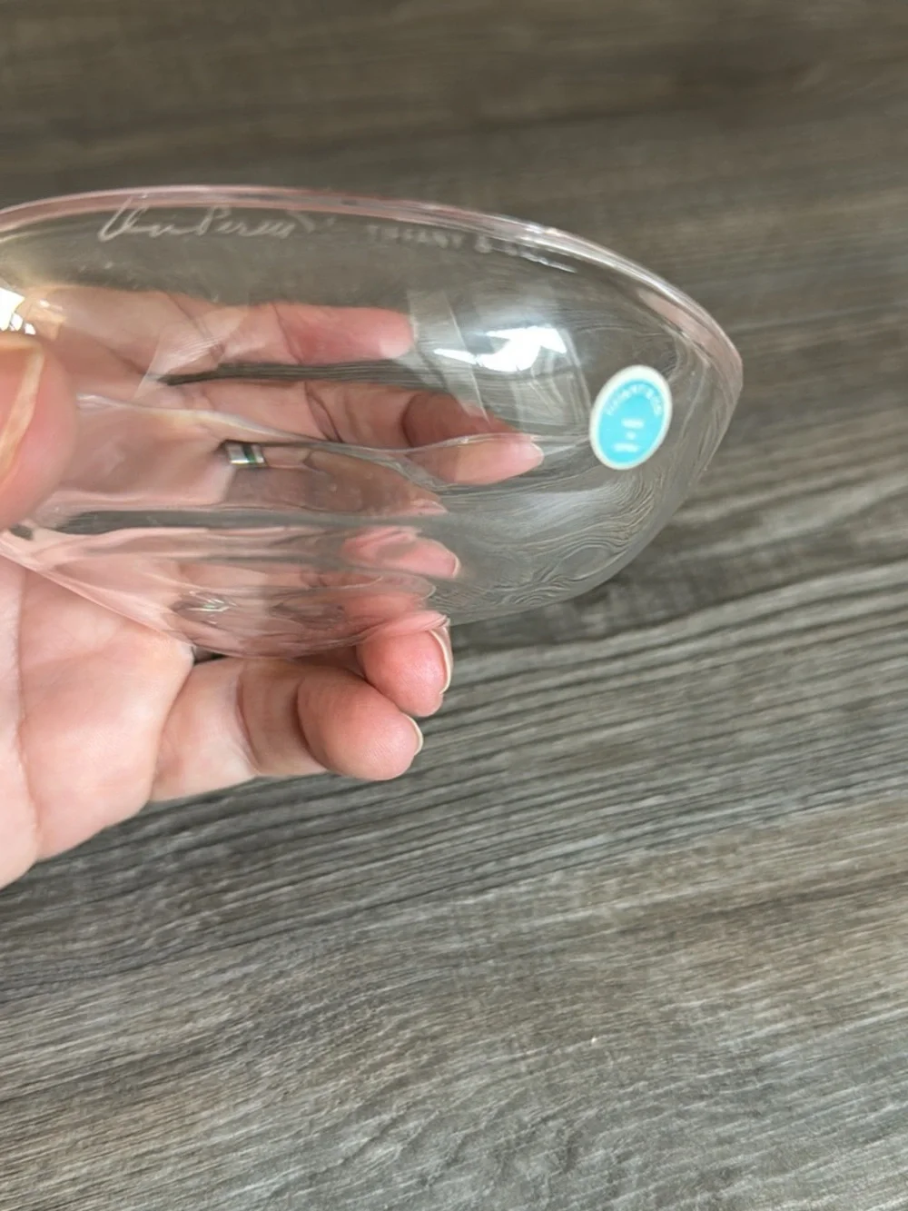 Tiffany & Co. Clear Glass Heart Dish